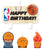 Amscan Party Supplies NBA Birthday Candle Set (4 count)
