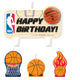 Juego de velas de cumpleaños de la NBA (4 unidades)