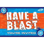 Amscan Party Supplies Nerf Invitations (8 count)