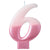 Amscan Party Supplies Numeral Candle #6 Pink
