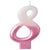 Amscan Party Supplies Numeral Candle #8 Pink