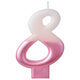 Number 8 Pink Candle