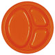 Orange 10.25in Divided Plates 20ct 25″ (20 count)