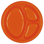 Amscan Party Supplies Orange 10.25in Divided Plates 20ct 25″ (20 count)