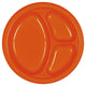 Orange 10.25in Divided Plates 20ct 25″ (20 count)