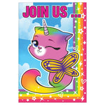 Amscan Party Supplies Rainbow Butterfly Unicorn Kitty Invitations (8 count)
