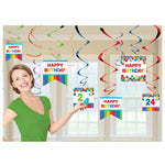 Amscan Party Supplies Rainbow Swirl Decoration Kit ( count)