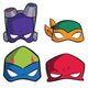 Máscaras Rise of Teenage Mutant Ninja Turtles (8 unidades)