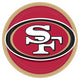 NFL San Francisco 49ers Plates 9″ (8 count)