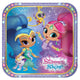 Shimmer &amp; Shine 7in Platos cuadrados 7″ (8 unidades)