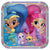 Amscan Party Supplies Shimmer & Shine 9in Square Plates 9″ (8 count)