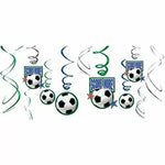 Amscan Party Supplies Soccer Swirls Decorations Kit ( count)