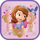 Sofia The First Platos Cuadrados 7″ (8 unidades)