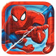 Spider Man Square Plates 7″ (8 count)