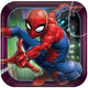 Spider Man Web Platos cuadrados de 9” (8 unidades)