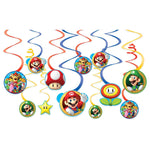 Amscan Party Supplies Super Mario Brothers Swirl Decorations (12 count)
