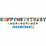 Amscan Party Supplies Super Mario Customizable Age Banner (2 count)