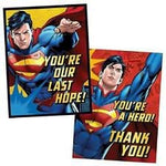 Amscan Party Supplies Superman Invitations and Thank You Cards (16 count)