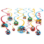 Amscan Party Supplies Thomas All Aboard Swirl Decorations (12 count)