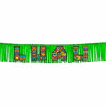 Amscan Party Supplies TiKi LUAU LETTERS METALLIC FRINGED BANNER