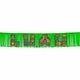 Tiki Luau Letters Metallic Fringed Banner