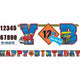 Banner de edad personalizable de cumpleaños de Tonka