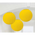 Amscan Party Supplies Yellow Paper Lantern 9″ (3 count)