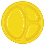 Amscan Party Supplies Yellow Sunshine 10.25in Divided Plates 20ct 25″ (20 count)