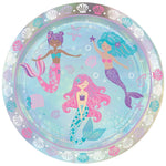 Amscan Shimmering Mermaids Plates 9″ (8 count)