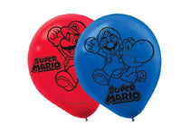 Globos de látex Super Mario de 12" (6 unidades)