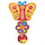 Anagram Butterfly Flower and Ladybug 34″ Supershape Balloon