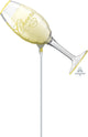 Cheers Champagne Glass 14″ Balloon (requires heat-sealing)