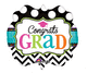 Congrats Grad Retro Chevron Marquee Globo de 26″