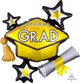 Congrats Grad Yellow 31″ Globo de racimo