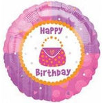 Anagram Happy Birthday Pink Purse Handbag 18″ Balloon