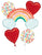 Anagram Happy Birthday Retro Rainbow Balloon Bouquet Set