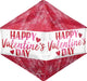 Happy Valentine's Day Ribbed Lines Anglez Balloon