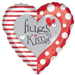 Anagram Hugs and Kisses 18″ Heart Love Balloon