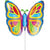 Anagram Mylar & Foil 14" Bright Butterfly Balloon (requires heat-sealing)