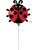 Anagram Mylar & Foil 14" Happy Lady Bug Balloon (requires heat-sealing)
