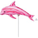 14" Pink Dolphin Balloon (requires heat-sealing)