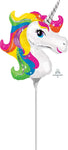 Anagram Mylar & Foil 14" Rainbow Unicorn Balloon (requires heat-sealing)