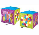 Anagram Mylar & Foil 15" Cubez Happy Birthday Foil Balloons