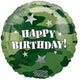 17" Birthday Camouflage Foil Balloons
