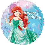 Anagram Mylar & Foil 18" Ariel Princess Happy Birthday Foil Balloons