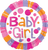 Anagram Mylar & Foil 18" Baby Girl Stripes Foil Balloons