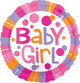 18" Baby Girl Stripes Foil Balloons