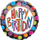 18" Big Happy Birthday Message Foil Balloons