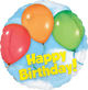 18" Blue Happy Birthday Foil Balloons