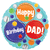 18" Dad Happy Happy Birthday Dots Balloons